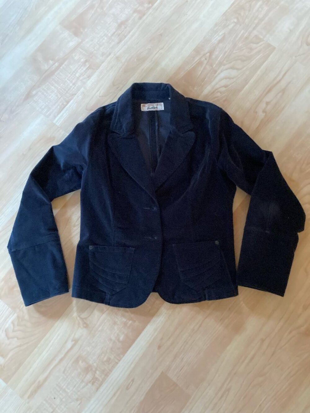 Y2K Vintage Levi Strauss Signature Black Velvet Blazer Jacket
